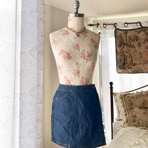 jean mini skort‎